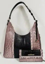 BRAHMIN NWT MELLOW ROSE JESSAMINE TABITHA SATCHEL & CORDELIA WALLET