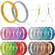 Ferraycle 25 Rolls Wire Multi Colored Aluminum Crafts, 20 Gauge/ 0.8 mm Flexi...