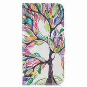 Colored Drawing Pattern Horizontal Flip Leather Case for Galaxy A30
