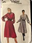 New Uncut FF Size 8-12 Misses 1980s Dress & Scarf Sewing Pattern, Vogue 8519