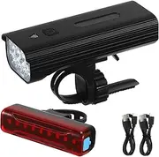 GANAZONO Rechargeable Bike Light High Brightness Headlight Red Led Front Bicycle Light for Night Riding