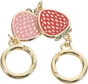 TEHAUX Fashionable Strawberry Bag Hardware Purse Clasps D-Ring Chain for Bag Making Purse Strap Accessory