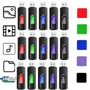 1/5/20 Pack USB Flash Drive 2.0 Pen Thumb Drive Memory Stick 4GB 8GB 16GB 32GB