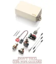 EMG 81TW IVORY HUMBUCKER DUAL & SINGLE COIL MODE PICKUP SHORT SHAFT POTS & WIRES