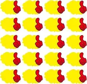 TEMPNAP 20Pcs Bright Shape Label Tags for Retail Stores Supermarkets Eye Catching Paper Signs for Easy Display and Customer