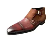 MASSIMO EMPORIO DOUBLE MONK STRAP ANKLE BOOT SZ 8.5, RETAIL $435