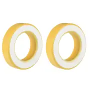 2pcs 35.4 x 57.7 x 14mm Ferrite Ring Iron Powder Toroid Cores Yellow White