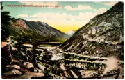 CO Postcard Georgetown Colorado The Georgetown Loop Colo. & So.Ry Train RR track