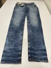 Prps Jeans Windsor Fit Tapered Skinny Indigo Splatter Blue Size 29