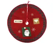 Merry Christmas Snowflake Tree Skirt Large Red Tree Skirt Thick Tree Xmas Ornaments for Xmas Tree Decoration