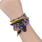URIZONS Colorful Nylon Braided Cord Wired Earphones - in Ear Earbuds Bracelet with Mic Volume Control 3.5mm Wristband Headphones for iPhone 6S,Samsung (16a)