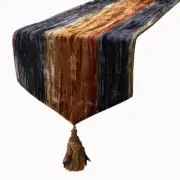 Decorative Table Runner Grey Velvet Wedding Décor Elegant Table Décor - Ombre