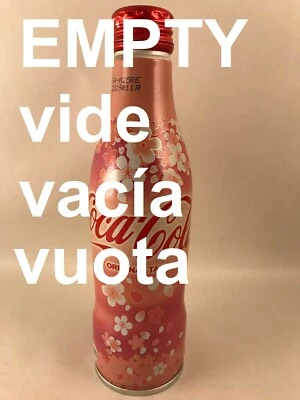 EMPTY BOTTLE 1x bottle COKE with SAKURA design bottle - 250ml Japanese Coca Cola