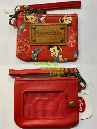 BOXx潮玩~日本迪士尼小木偶匹諾曹卡通真皮零錢包硬幣包公交卡套名片夾錢包