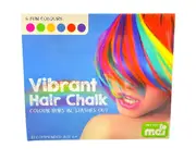 MDI Vibrant Hair Chalk 6 Colours Colour Rubs in Washes Out