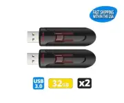 Sandisk Cruzer Glide 32GB 3.0 Flash Drive USB Thumb Drive (2 Pack)