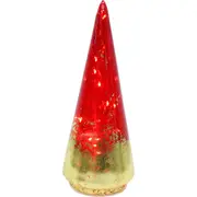LVD LED Glass Tree Ruby Small Home/Office/Table Decor Display 8x22cm Red