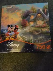 Disney Thomas Kinkade 750 piece Puzzle, Mickey and Minnie Sealed unopened