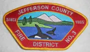 Jefferson Co. Fire District #3 Port Ludlow, WA 3.25" X 5.75" Cloth Patch Unused