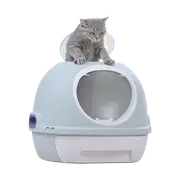 YES4PETS Hooded Cat Toilet Litter Box Tray House With Drawer & Scoop Blue