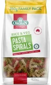 Orgran Pasta Rice & Veg Spirals G/F 350g
