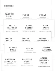 18PCS Laundry Powder Label Laundry Dispenser Stickers Laundry Room Labels Preprinted Laundry Detergent Labels for Jars Containers