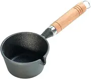 Cabilock Cast Iron Frying Pan for Butter and Cheese Melting Height Depth Lightweight Portable Design Rapid Heat Conduction for Cooking Compatible with Induction