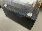 BLACK Aluminium Caravan Trailer Tool Box With L R Slide Trays 1400 x 500 x 730mm