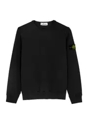 Stone Island Kids Logo Cotton Sweatshirt (10-12 Years) - Black - 12YR (12 Years) 12YR (12 years)