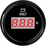 52 Mm Car Voltmeter 12 V 24V Fit Car Boat Truck Motorcycle Marine Voltage Volt Indicator with Backlight Digital Volt Gauge Meter Voltmeter(BN)