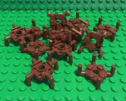 Lego 12 Reddish Brown Round Plate 2x2 with Pin Hole and 4 Arms,City tree Logs