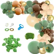 Balloon Arch Kit 142pcs Garland Arch Set with Leaves Multiple Sized Party Decorㄨ
