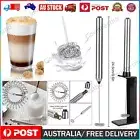 Electric Milk Frother Portable Mini Mixer Machine Stainless Steel Espresso Mixer