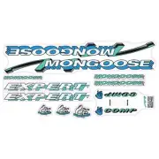 Mongoose - 1993 Expert Comp - for black frame Decal set - old school bmx