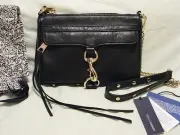 Rebecca Minkoff Mini MAC Bag 'Black' w/Gold Hardware Crossbody Clutch NWT
