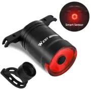 WEST BIKING Rear Bike Lights Taillights Smart Brake Light Sense USB Rechargable