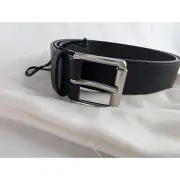 Bottega Veneta Intrecciato Belt in Black/ Silver BNWB 100 CM