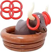 Inflatable Cow Ice Bucket Beer Cooler Drink, Fun Shape Floating Drinks Bin, Bull-Shaped Beer Cooler, Innovative Design, Easy to Use, Space Saving, 76x76x66cm, for Party
