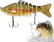 Trout Bait for Lakes, Swimming Fishing Bait, Multi Joint Swimbaits Bait, Spinner Baits Kit, Freshwater Crank Bait, Swimming Bass Bait, Saltwater Attack for Walleye, Snapper