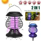 Solar Mosquito Killer Camping Light Outdoor Bug Zapper Trap Lamp Rechargeable