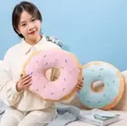 Pink Donut Throw Pillow Dunkin'