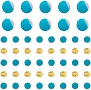 Pack of 50 Self-Adhesive Metal Plates 10 Pieces 30 mm and 40 Pieces 25 mm for Tonies Figures Shelf Mobile Phone Magnetic Plate Set Self-Adhesive Metal Plates for Magnets Holder Adhesive Base