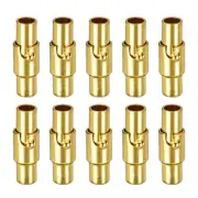 Leather Cord End Clasp, 10Pcs 3mm Hole Leather Clasps Jewelry Making, Gold