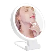 Magnifying Mirror with Light Double Sided Tabletop Mirror with Adjustable Handle