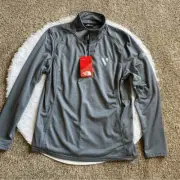 The North Face TELEVET Quarter Zip Pullover Shirt New Gray Womens Size XL