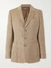 [Ralph Lauren Collection] Ralph Lauren Collection - Ronan Linen-tweed Blazer - Tan - US6 US 6 Brown