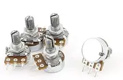Aexit 5PCS (Potentiometer) 10K ohm 3 Pins 6mm Shaft Rotary B Type Linear (79ry686qf451) Taper Potentiometers