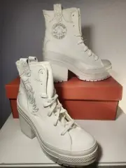 Converse Chuck 70 De Luxe Heel Women's 7.5 Western Hi Platform, A10335C Vi White