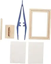 WEKAMOS 1sets Boys and Girls Antique Paper Making Kit Frames for Crafting Paper Pulp Materials Family Fun Activities Educational Papermaking Techniques