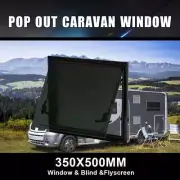 RV Caravan Locking Handle Strut Attachment 350*500MM Square Push Out Flat Window